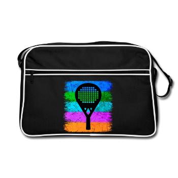 Padel Sport Racket Leisure Padel Game Fans - Retro Bag - black/white - Front