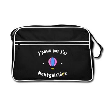 J peux pas j ai Montgolfière - Sac Retro - noir/blanc - Devant