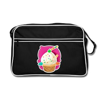 Eis, Eiscreme - Retro Bag - black/white - Front