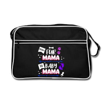 Sucette Maman Déclaration Grossesse Enceinte - Sac Retro - noir/blanc - Devant