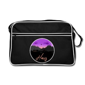 Harz Fine Skyline - Sac Retro - noir/blanc - Devant