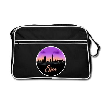 Essen Fine Skyline - Sac Retro - noir/blanc - Devant