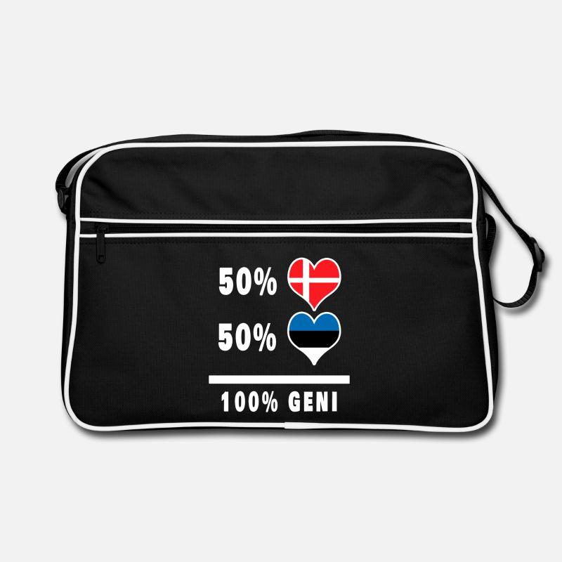 Estonia and Denmark 100% genius flag Retro Bag