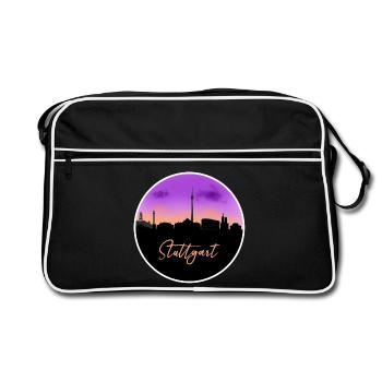 Stuttgart Fine Skyline - Sac Retro - noir/blanc - Devant