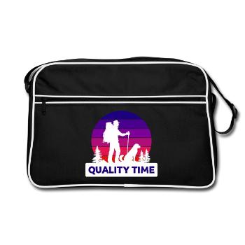 Hikers Hiking Statement Tours Mountaineering - Retro Bag - black/white - Front
