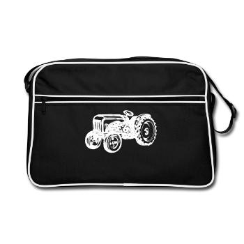 Agricultural Machinery Vehicle Farm Tractor Country Air - Retro Bag - black/white - Front