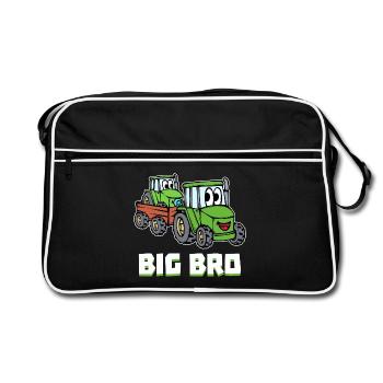 Tractor Farming Agricultural Machinery Tractor Statement - Retro Bag - black/white - Front