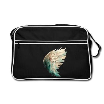 Aile d'oiseau pastel élégante - Sac Retro - noir/blanc - Devant