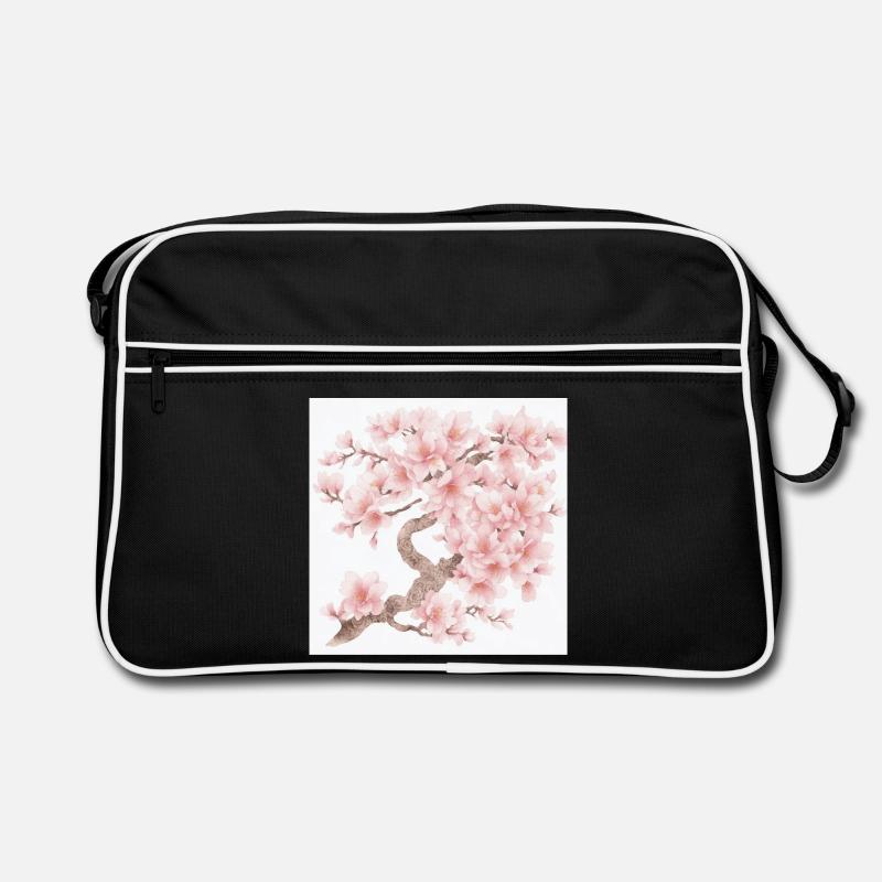 Japanese cherry tree blossoms Retro Bag