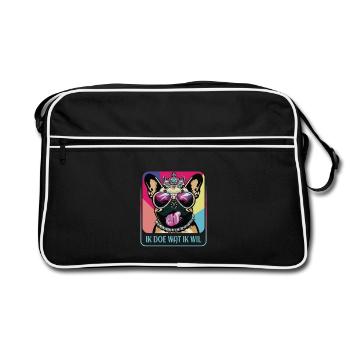 Carlin têtu - Sac Retro - noir/blanc - Devant