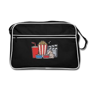 Popcorn Cineast Statement Movies Movie Night Movies - Sac Retro - noir/blanc - Devant