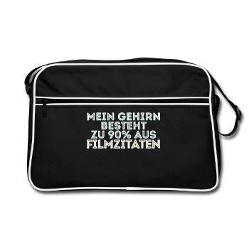 Movies Statement Streaming Kino Filme Kinoabend - Retro Tasche - Schwarz/Weiß - Vorne