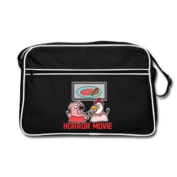 Kino Movies Statement Filmabend Theater Streaming - Retro Tasche - Schwarz/Weiß - Vorne