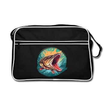 Brochet - Sac Retro - noir/blanc - Devant