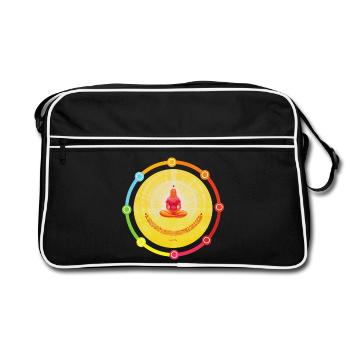 SchöpfungsLicht Seelenbalsam - Sonja Ariel - Retro Tasche - Schwarz/Weiß - Vorne