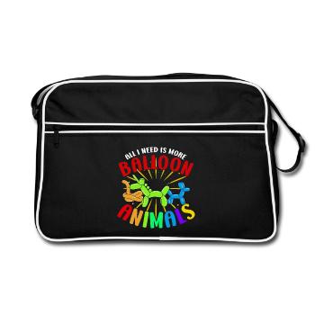 Balloon Twisting Design - Retro Bag - black/white - Front