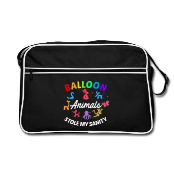 Balloon Twisting Design - Retro Bag - black/white - Front