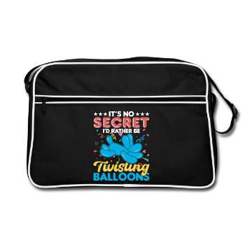 Design torsadé en forme de ballon - Sac Retro - noir/blanc - Devant