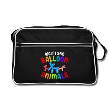 Design torsadé en forme de ballon - Sac Retro - noir/blanc - Devant