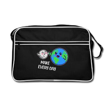 Déclaration de la Terre Mère Environnement respectueux de l’environnement - Sac Retro - noir/blanc - Devant