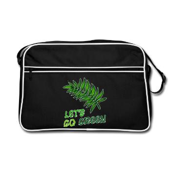 Umweltschützer Mutter Erde Natur Statement Umwelt - Retro Tasche - Schwarz/Weiß - Vorne