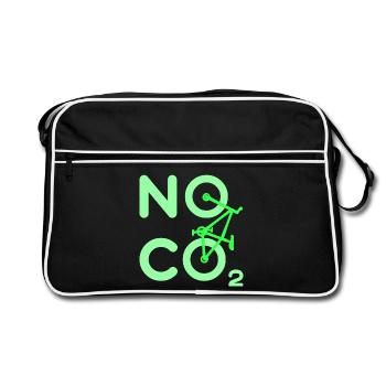 Environnementaliste Co2 Déclaration environnementale Terre Nature - Sac Retro - noir/blanc - Devant