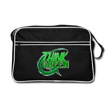 Umwelt Umweltschützer Statement Erde Mutter Natur - Retro Tasche - Schwarz/Weiß - Vorne