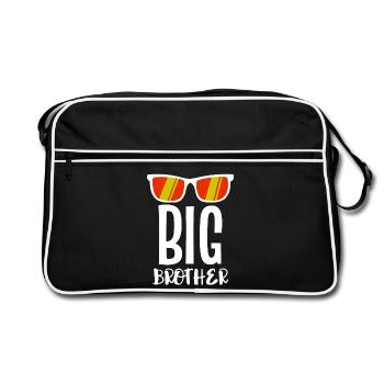 Cool Dicton Fier Big Brother Brother Brother Coeur - Sac Retro - noir/blanc - Devant