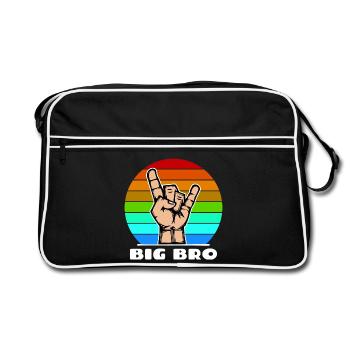 Big Brother Brother Coeur Cool Dire Bro - Sac Retro - noir/blanc - Devant