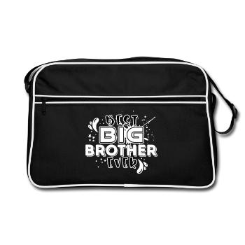 Déclaration d’amour fraternelle Proud Big Brother - Sac Retro - noir/blanc - Devant