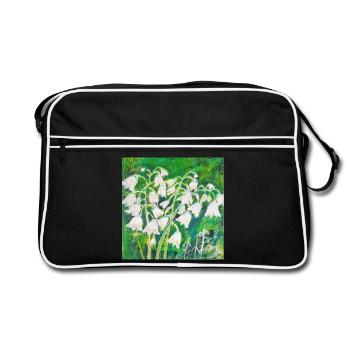 Muguet de style impressionniste - Sac Retro - noir/blanc - Devant