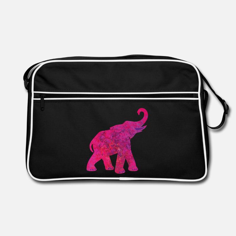 Yoga Pink Elephant Structure Meditation India Yogi Retro Bag