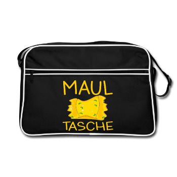 SCHWÄBISCHE MAULTASCHEN SCHWABEN - Retro Tasche - Schwarz/Weiß - Vorne