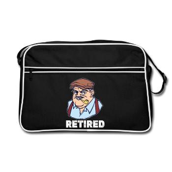 Retirement Saying Pensioner Retiree Leisure - Retro Bag - black/white - Front