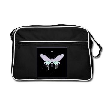 Ethereal Whispers in Mint and Lavender - Retro Bag - black/white - Front