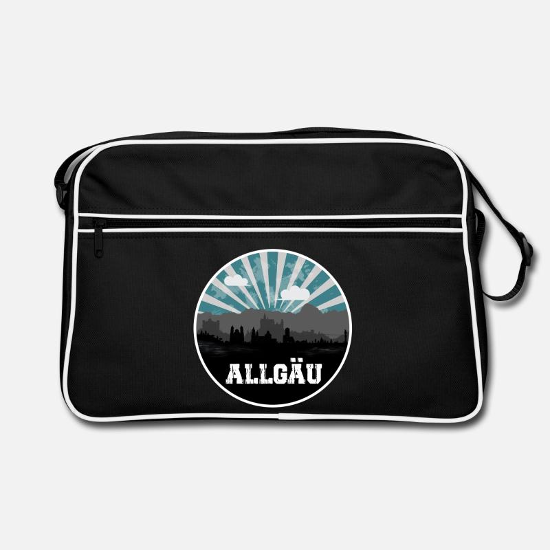 Ligne d’horizon de l’heure bleue de l’Allgäu Sac Retro