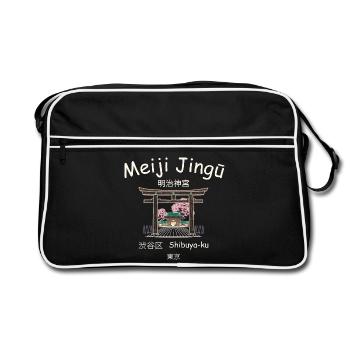 Tokyo Shibuya, Shinto Shrine Meiji Jingu, Japan, - Retro Bag - black/white - Front