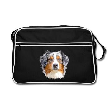 Australian Shepherd - Retro Bag - black/white - Front