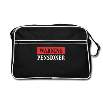 Retirement Senior Statement Retirement Leisure - Retro Bag - black/white - Front