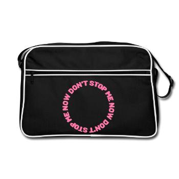 Uplifting Pink Circular Anthem - Retro Bag - black/white - Front