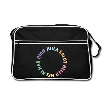 Pastel Global Greetings Circle - Retro Bag - black/white - Front
