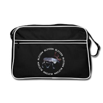 BLITZEN - Retro Bag - black/white - Front