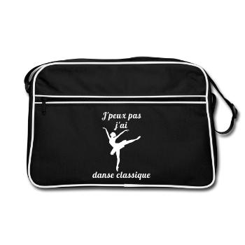 Je peux pas j ai danse classique danseuse - Sac Retro - noir/blanc - Devant