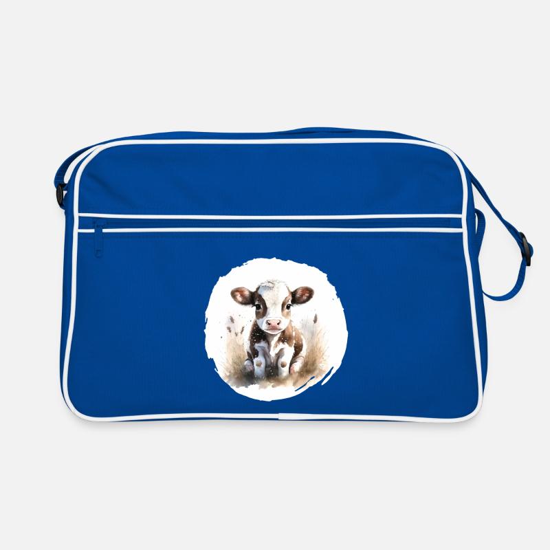Kälbchen Aquarell Retro Tasche