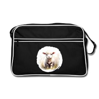 Aquarelle d’agneau - Sac Retro - noir/blanc - Devant