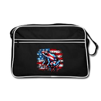 Poison Dart Frog, États-Unis - Sac Retro - noir/blanc - Devant