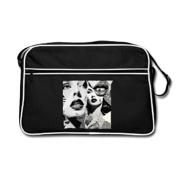 Conception de fragments d’images - Sac Retro - noir/blanc - Devant