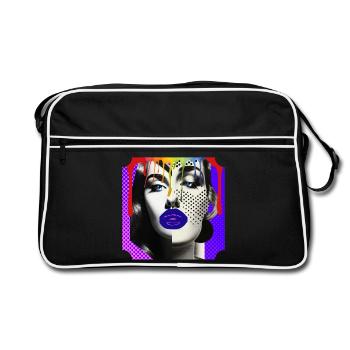 Collage photo Pop Art coloré - Sac Retro - noir/blanc - Devant
