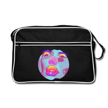 Collage lumineux Pop Art - Sac Retro - noir/blanc - Devant