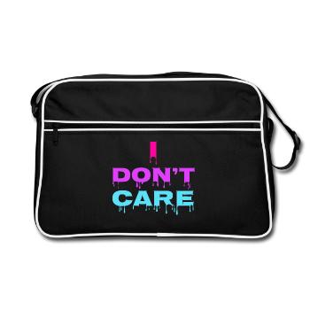I don't care Statement chill indifferent - Retro Bag - black/white - Front
